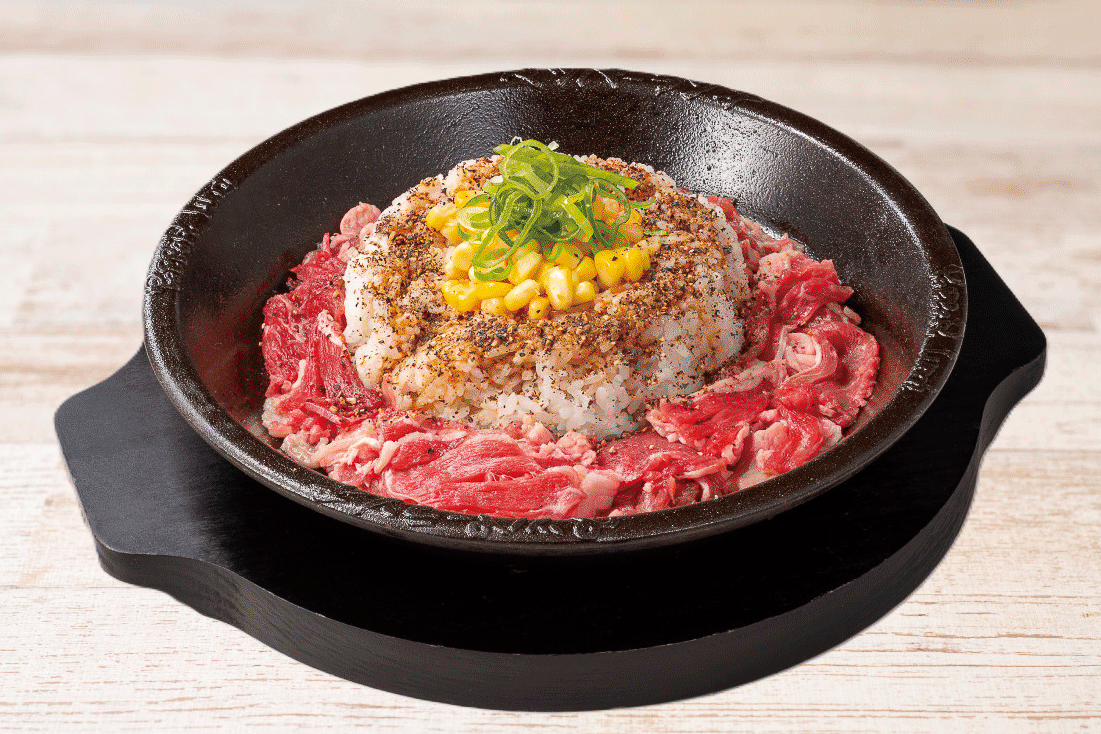お肉大盛ビーフペッパーライス（ライスM）