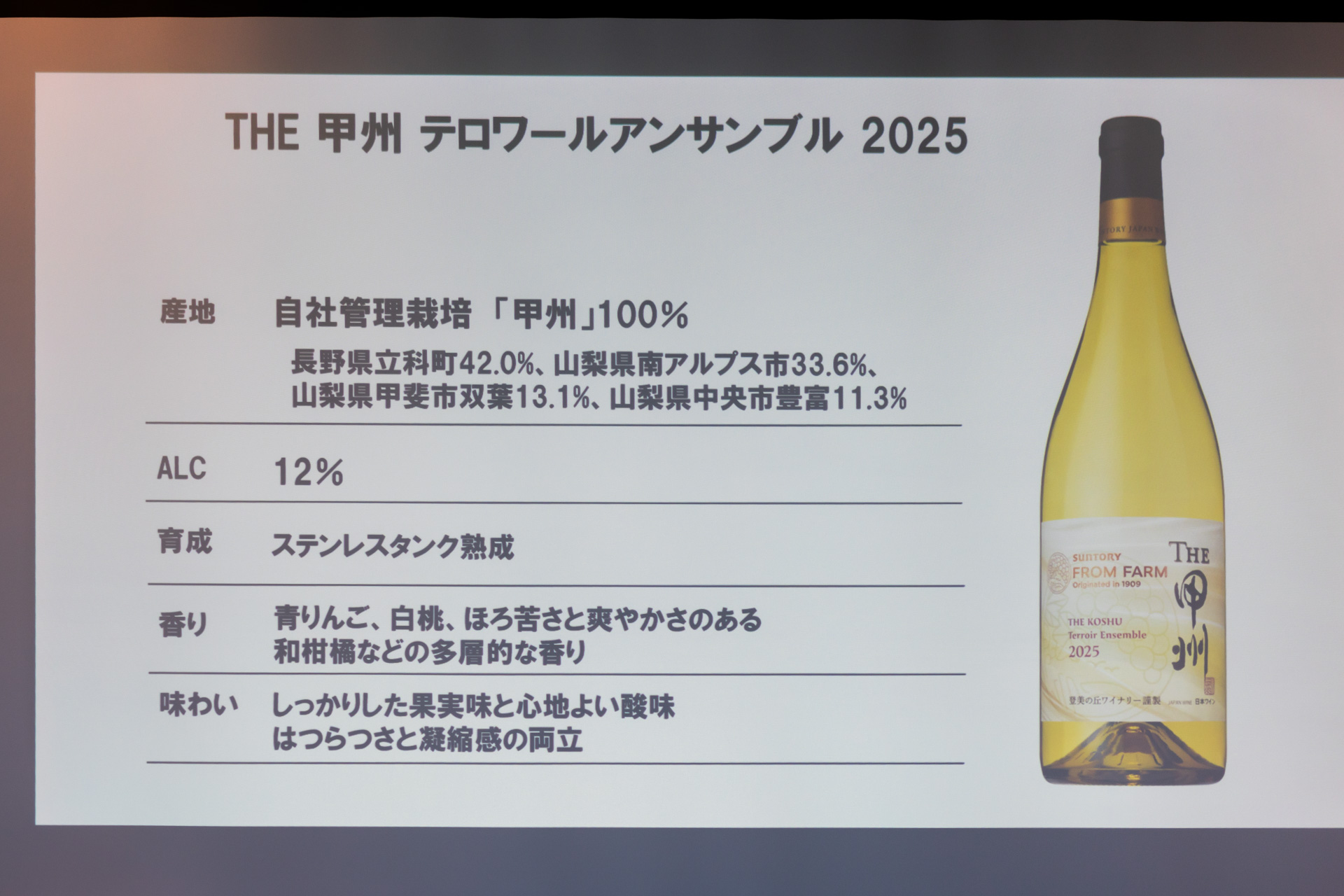 「THE 甲州 テロワールアンサンブル」の中味について