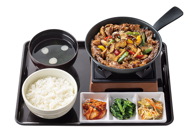 「プルコギ牛かるび定食」（1190円）