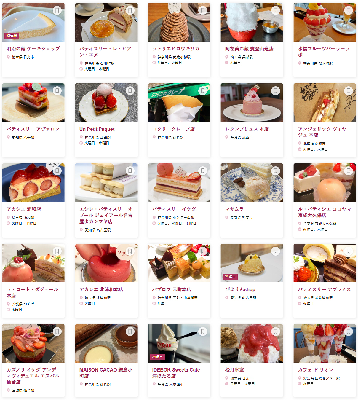 「食べログ スイーツ EAST 百名店 2026」に選ばれた100店