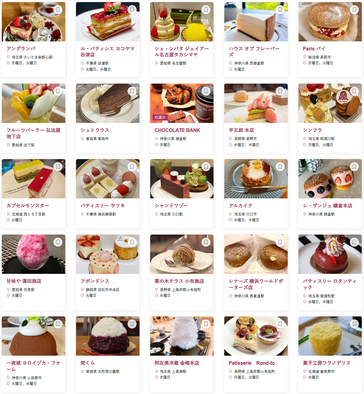 「食べログ スイーツ EAST 百名店 2026」に選ばれた100店