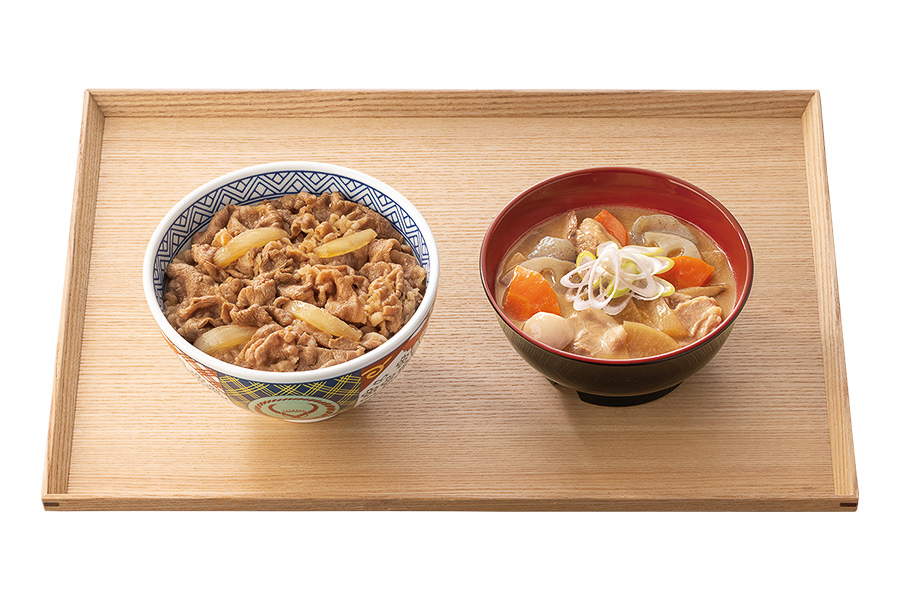並つゆだく、とん汁