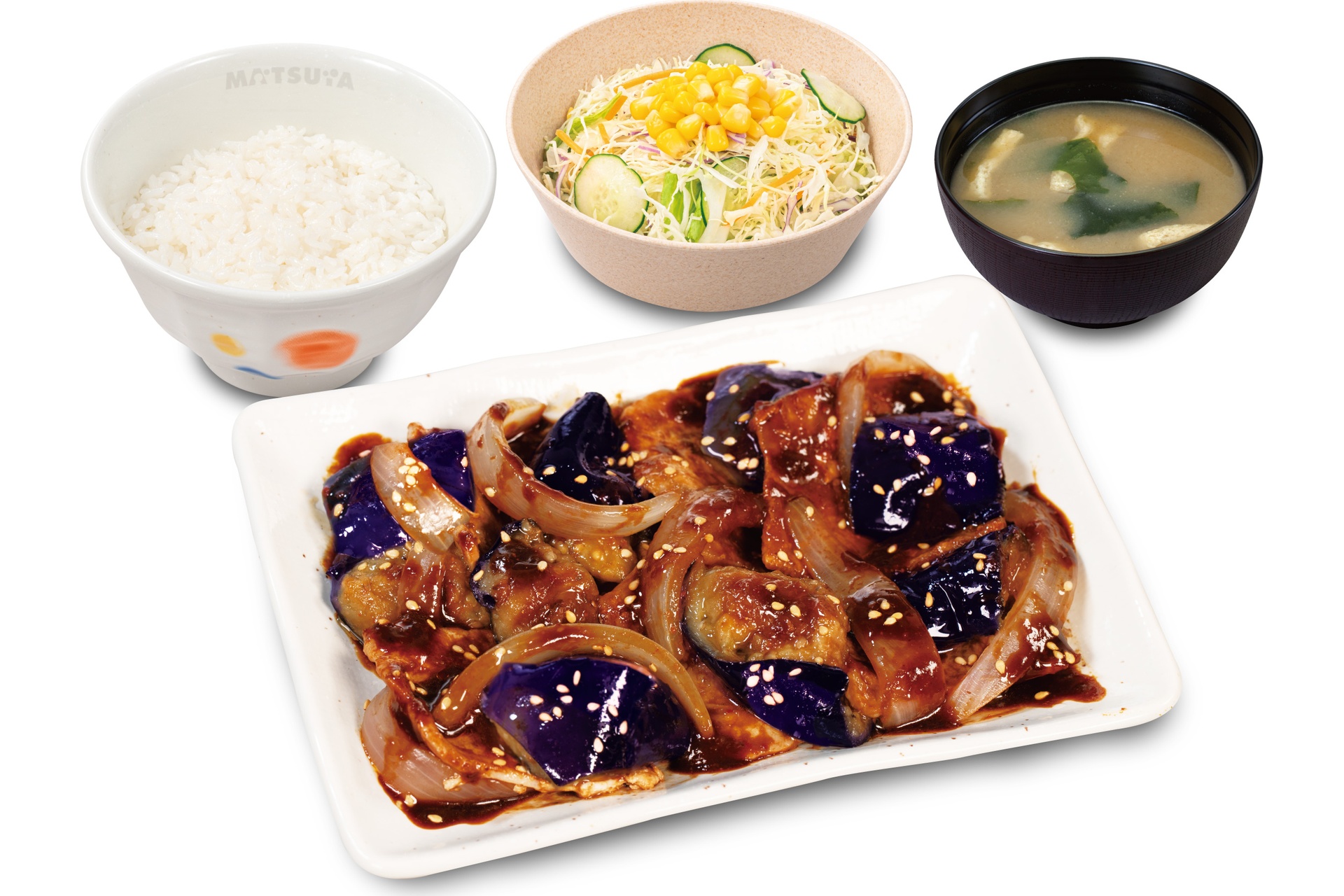 豚と茄子の辛味噌炒め定食
