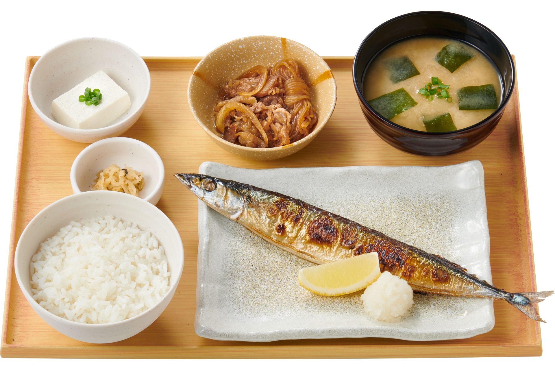 【ミニすき焼き小鉢付】～三陸の恵み～さんまの塩焼定食