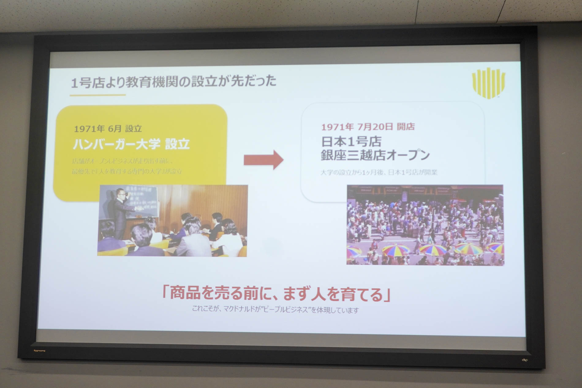 1号店より先にハンバーガー大学を設立