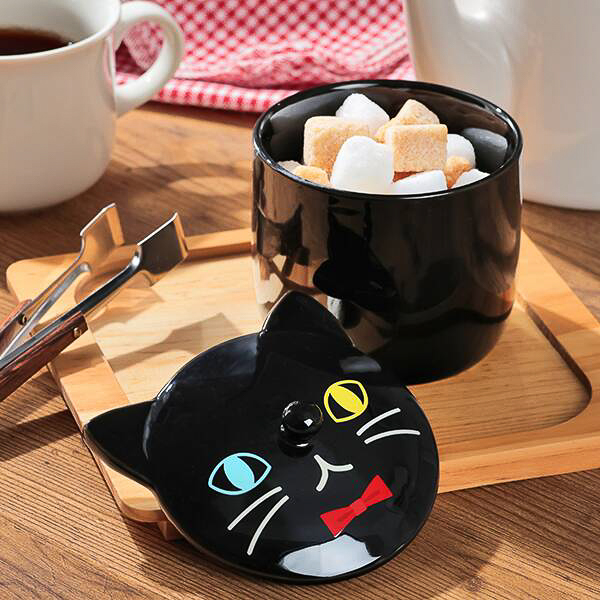 カルディコーヒーファーム「くろねこ蓋つきポット」