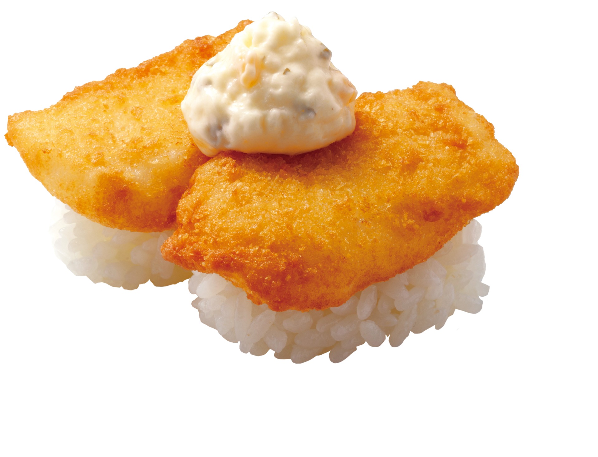 「黄金（こがね）カレイフライ握り（タルタルソース）」（231円）