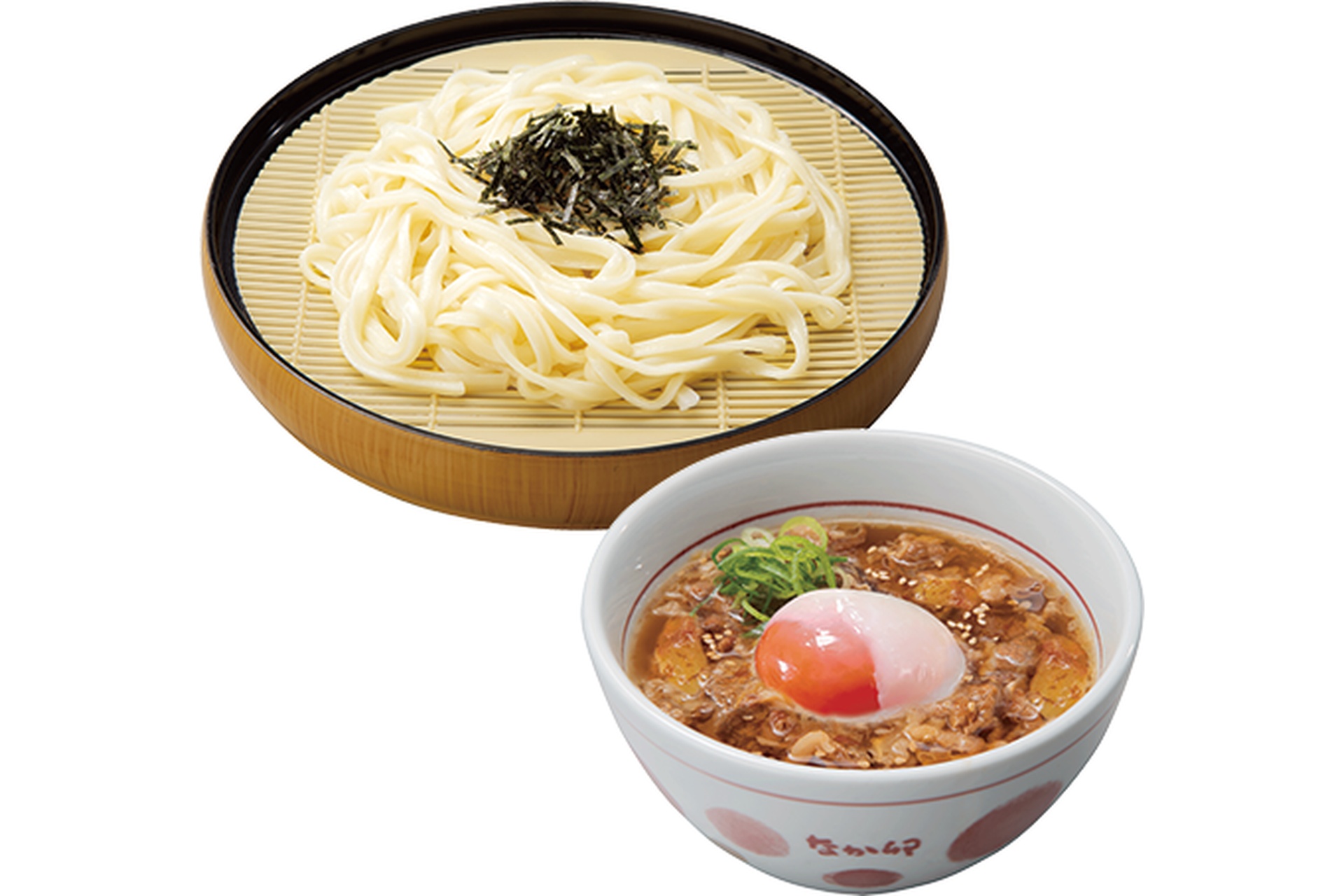 月見温たま牛肉つけうどん