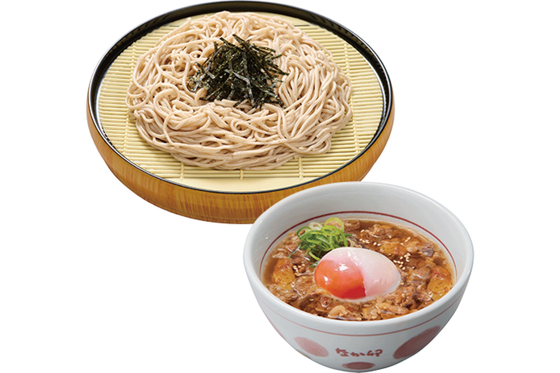 月見温たま牛肉つけそば