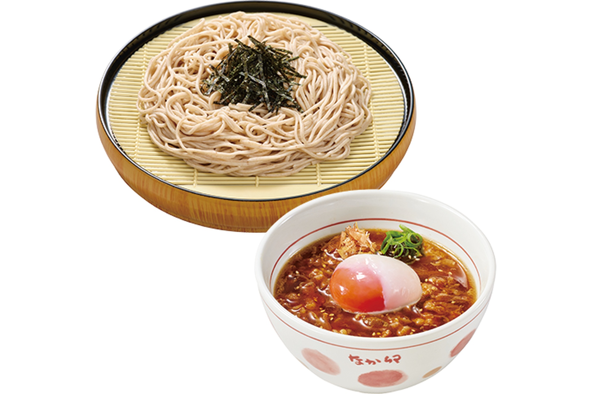月見温たま旨辛牛肉つけそば