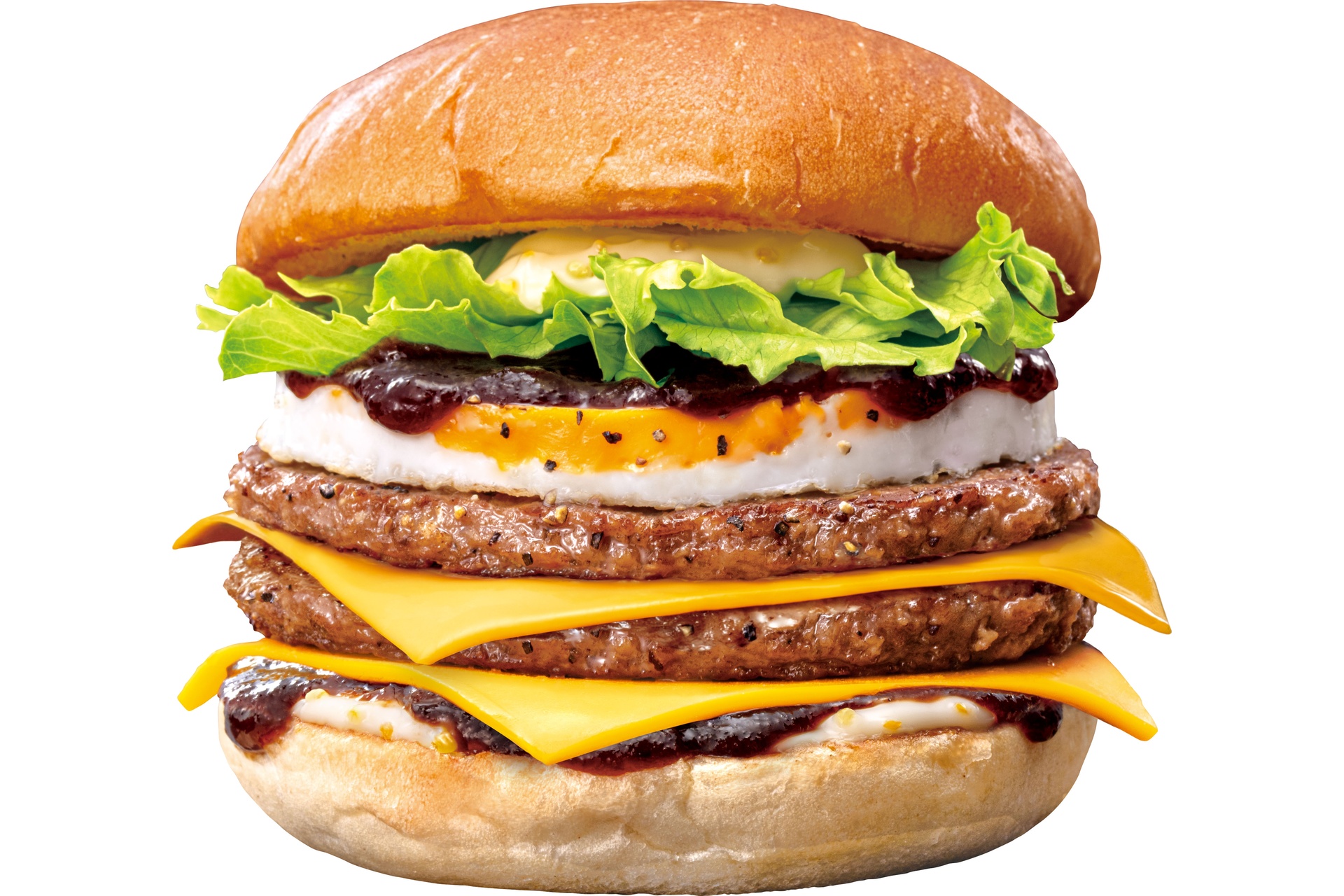 ダブル月見チーズバーガー