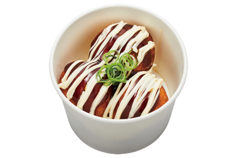 「お持ち帰り用 とろ～り大玉揚げたこ焼き〈3個〉」（270円～）