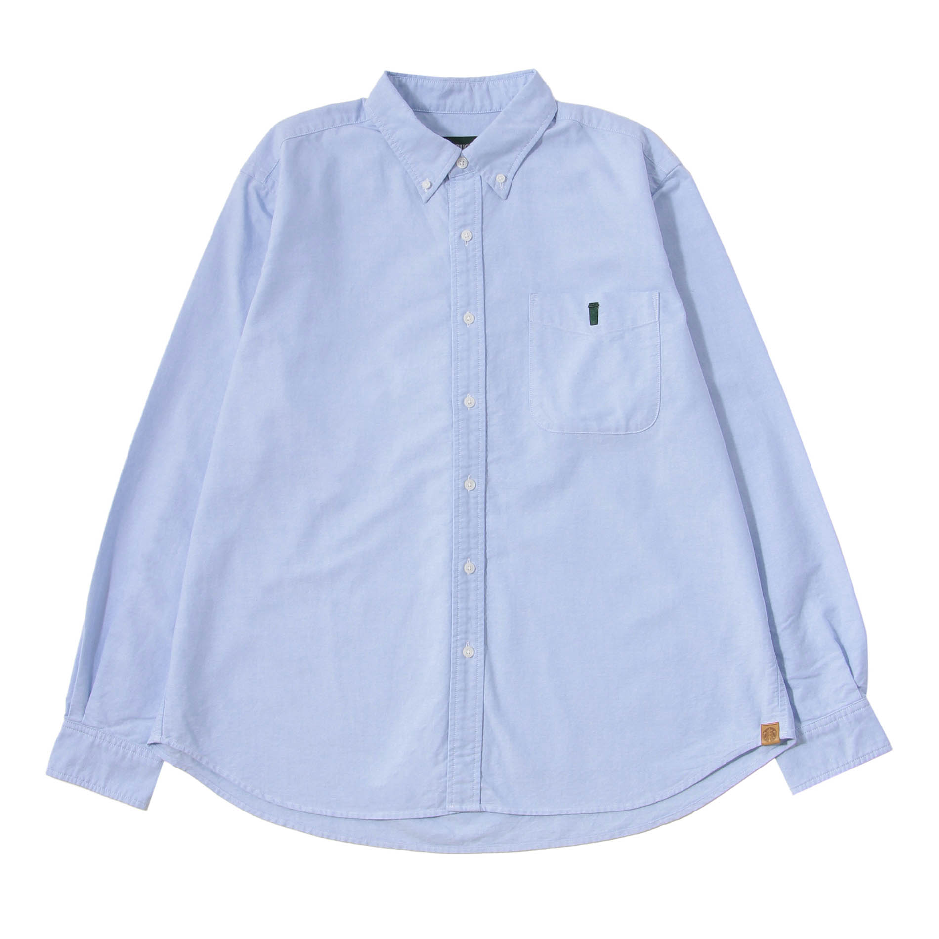 STARBUCKS STAND by BEAMS オックスフォードシャツ サックスブルー