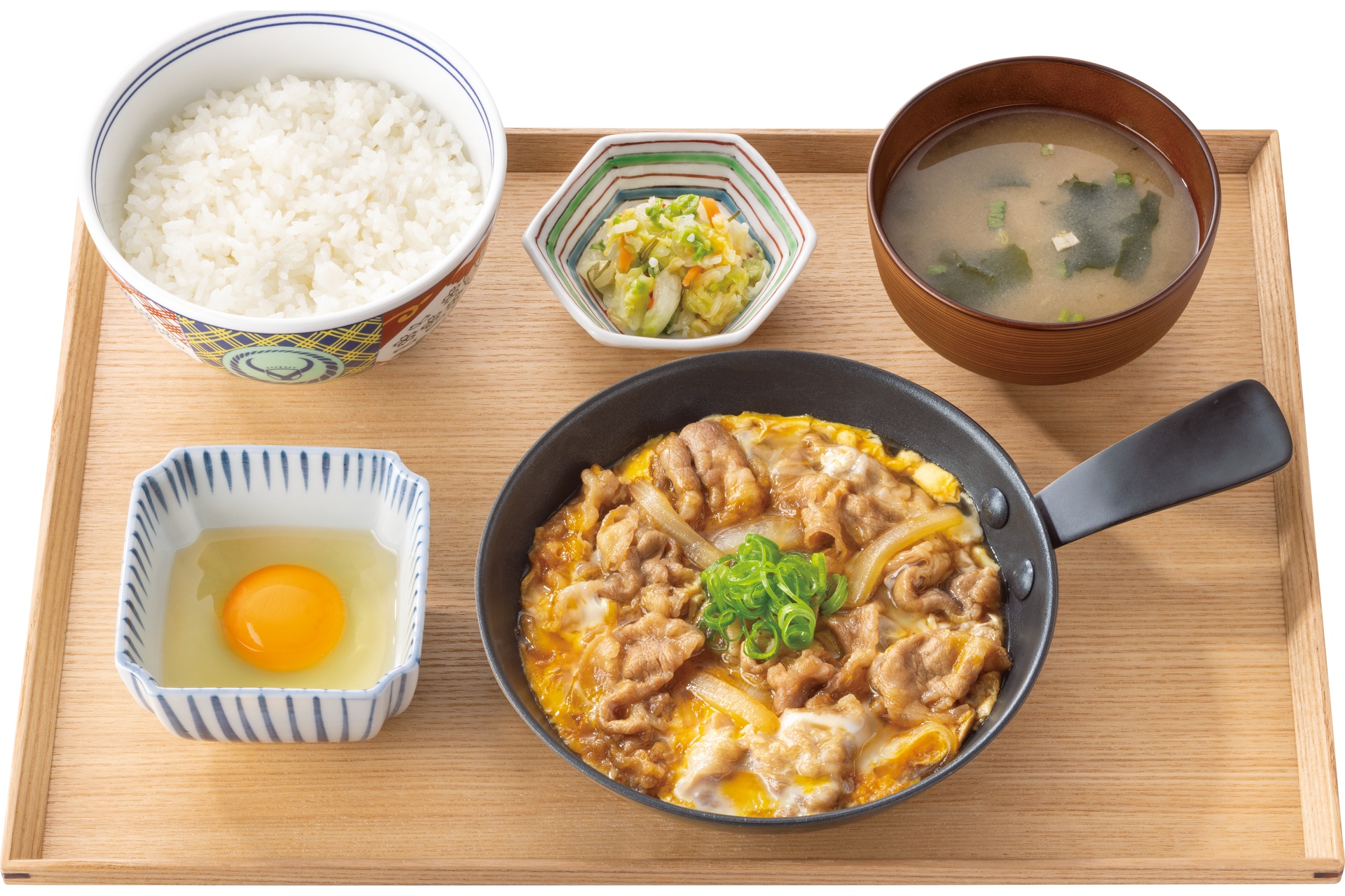 月見牛とじ御膳