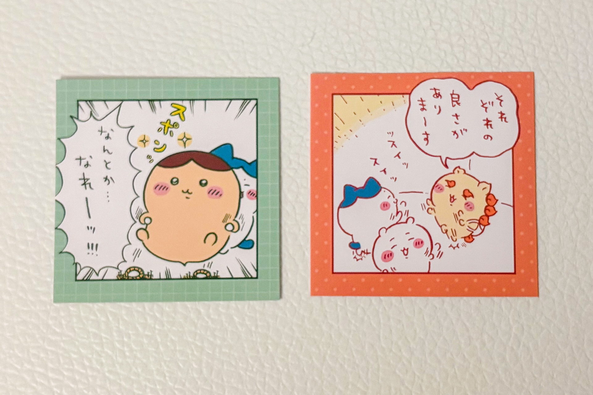 くりまんじゅうやちいかわ＆ハチワレ＆シーサーの正方形シール