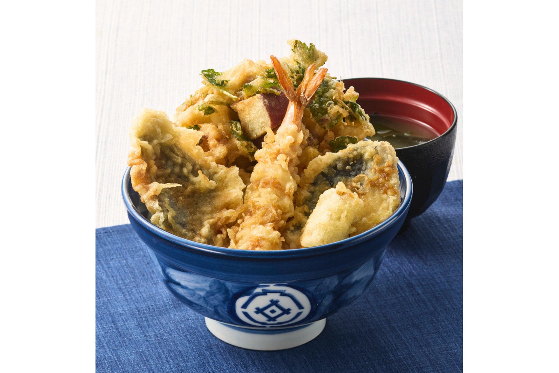 海老と4種の北陸産天丼（みそ汁付）
