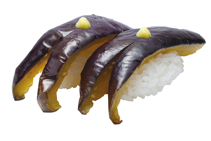 「なすの揚げびたし握り」（176円）