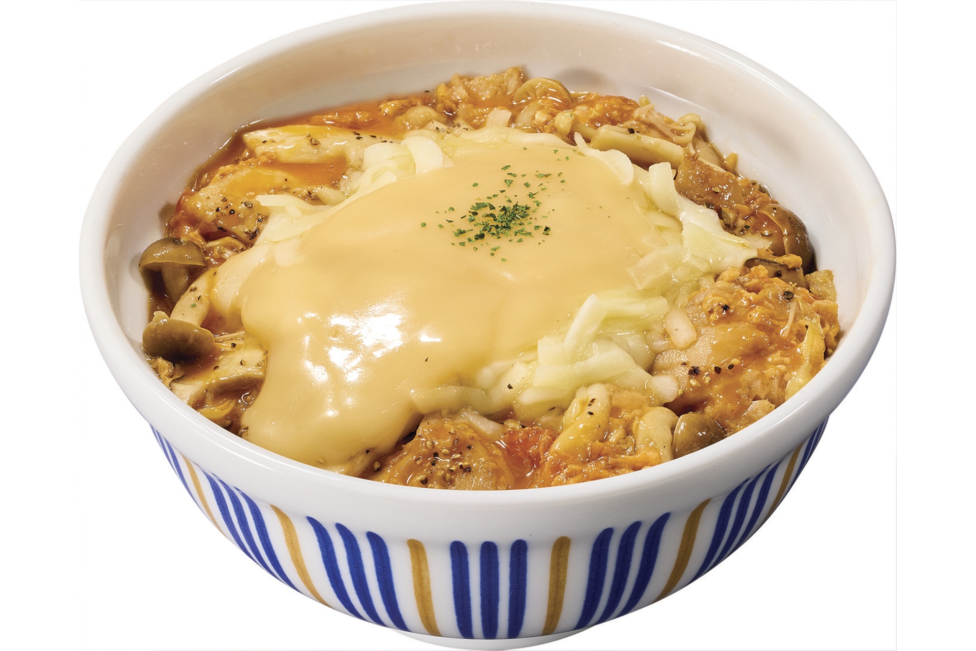 とろ～りチーズきのこ親子丼