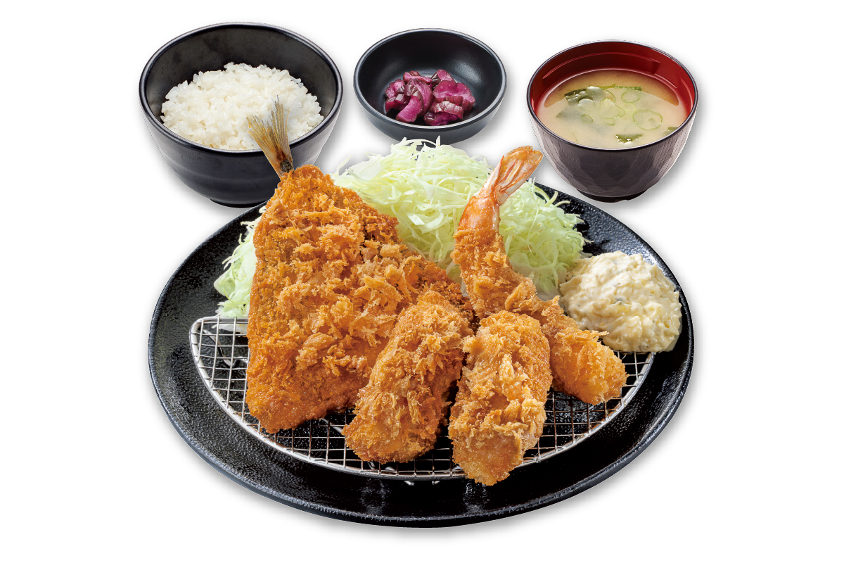 「海鮮ミックスフライ定食」（1199円）