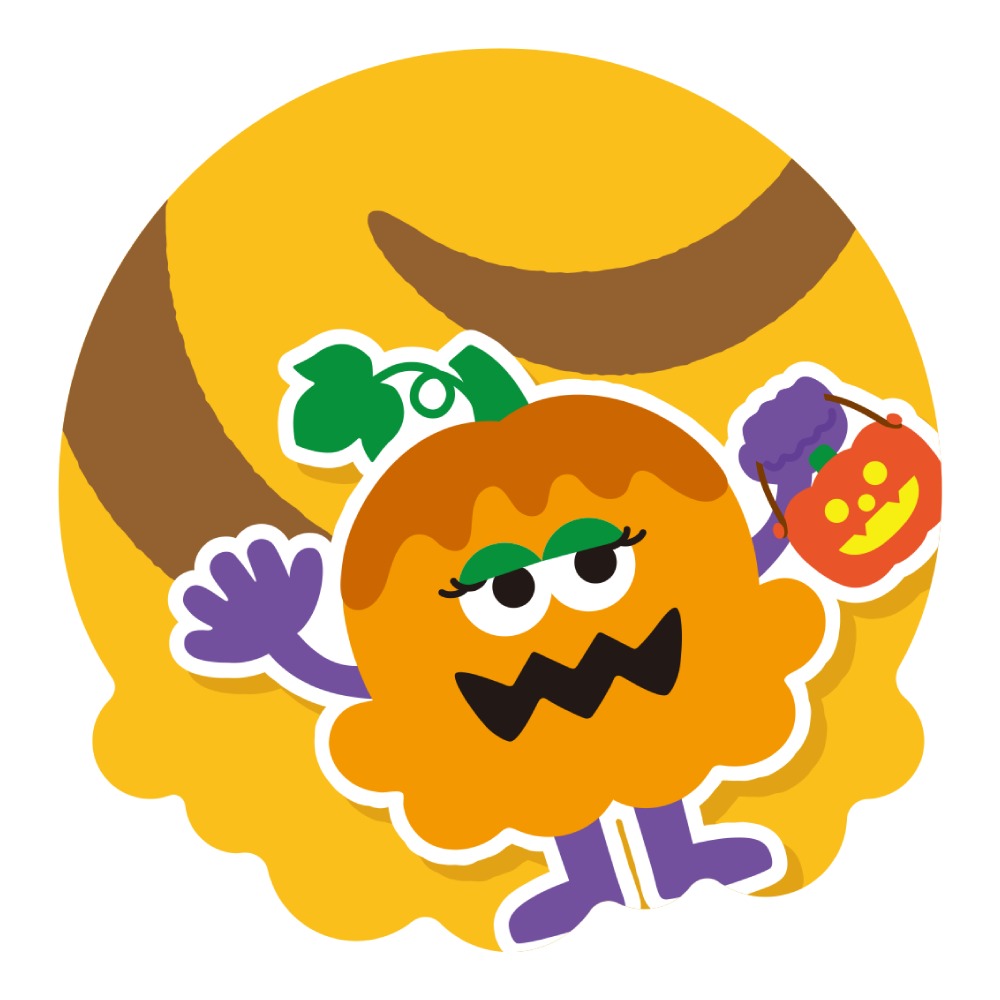 シールがハロウィンバージョンに