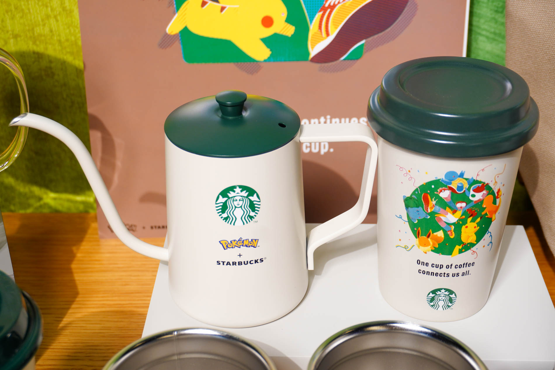 Pokémon + STARBUCKS SSケトル コーヒーコネクション 550mL、Pokémon + STARBUCKS セラミックキャニスター コーヒーコネクション