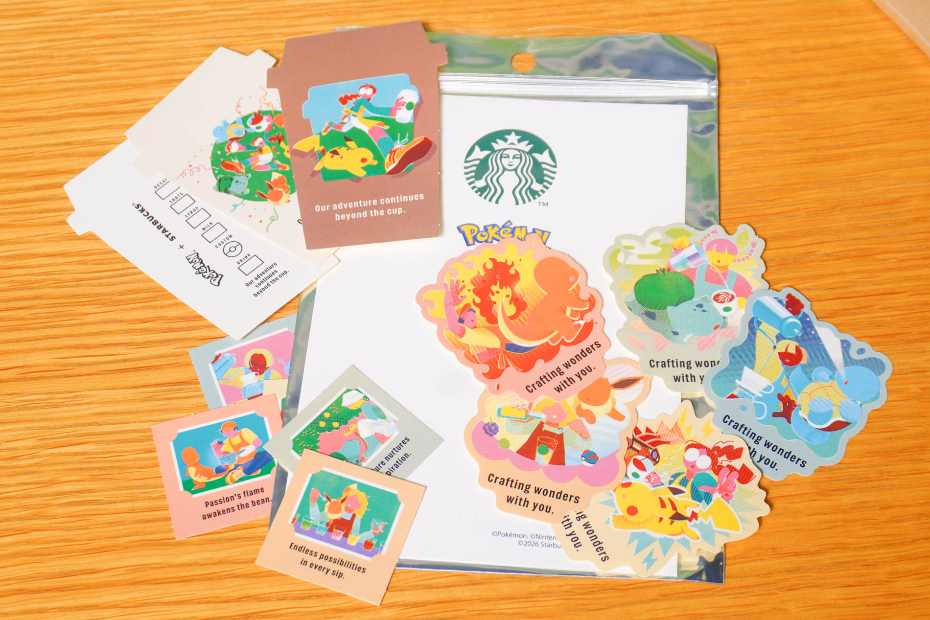 Pokémon + STARBUCKS アートステッカーセット