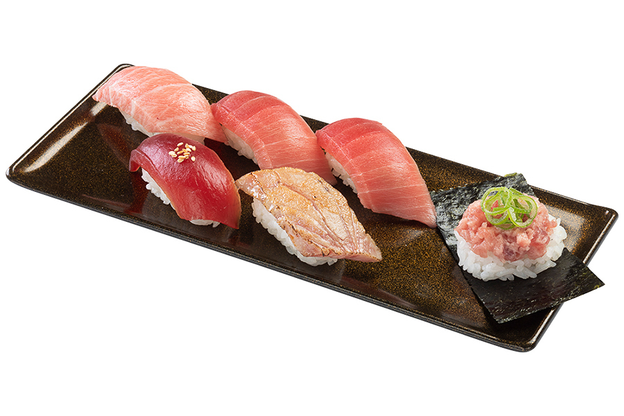 「天然インド鮪6貫盛り」（1120円～）
