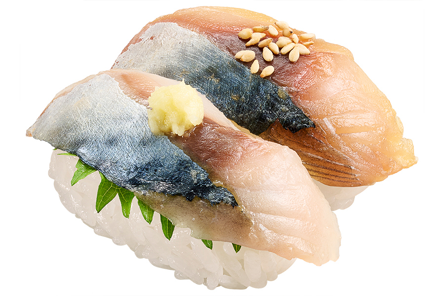 「天然さば食べ比べ」（180円～）