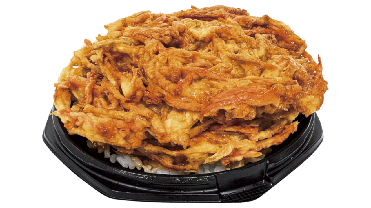 「爆盛かき揚げ丼」（646円）
