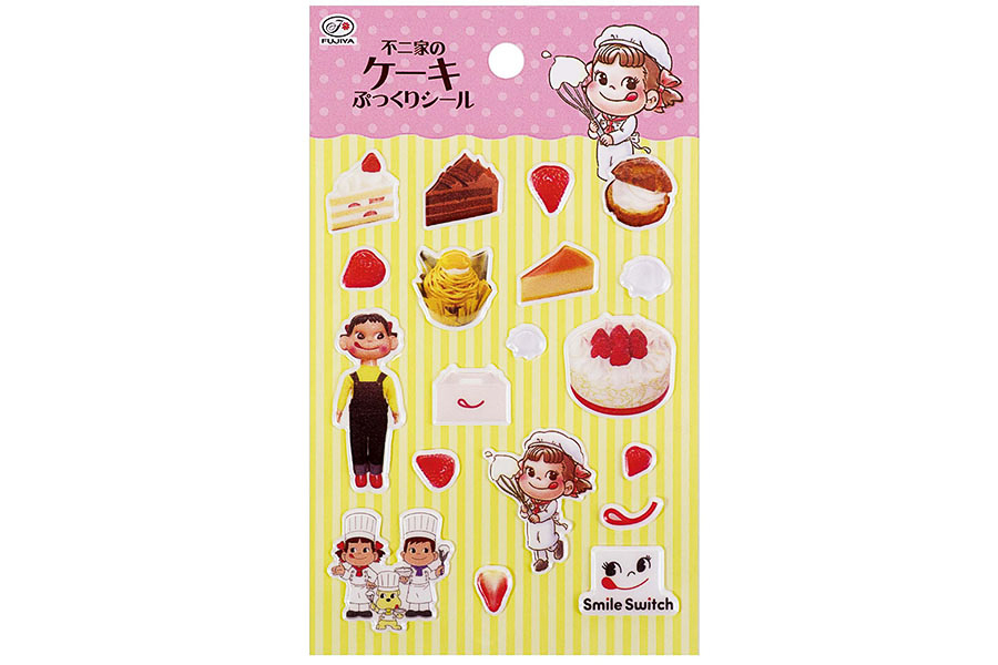 スタンプラリーの景品「不二家のケーキぷっくりシール」