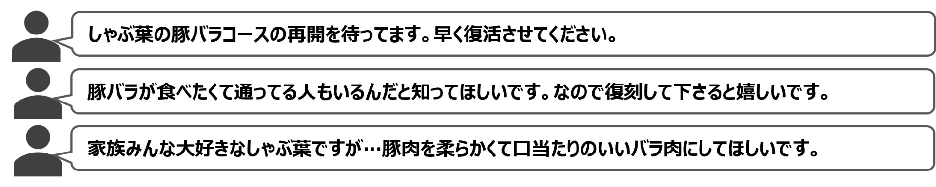 「豚バラ」の復活希望の声