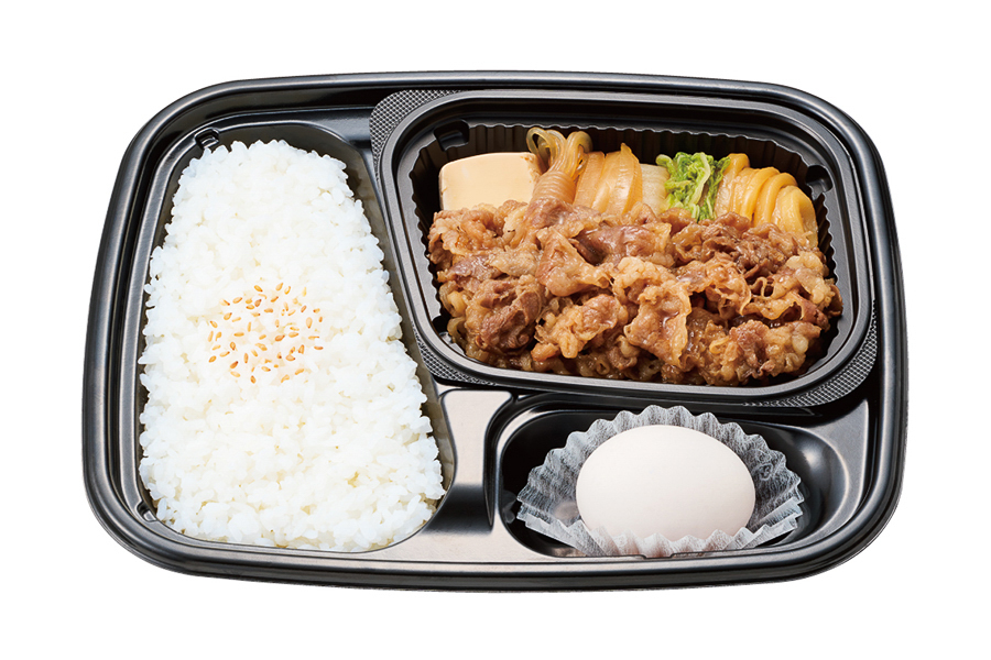 「牛すき焼弁当 肉倍盛」（1360円）