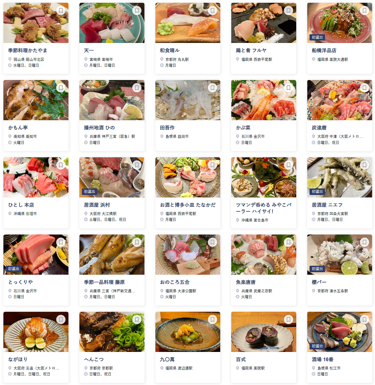 「食べログ 居酒屋 WEST 百名店 2026」に選ばれた100店