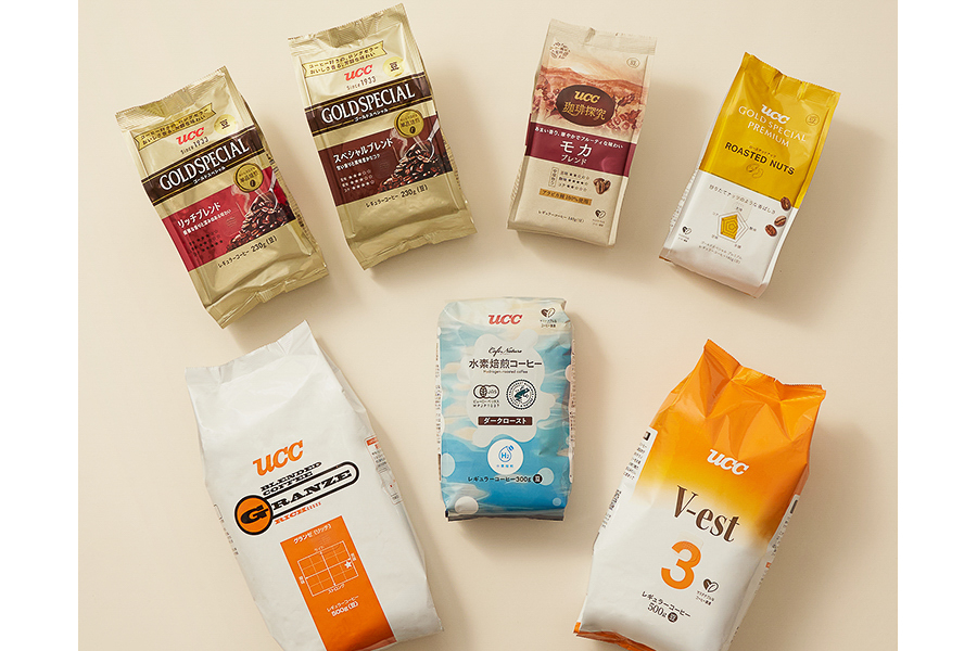 コーヒー豆7種が入る