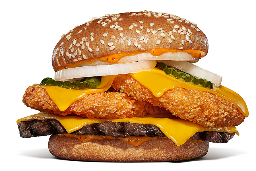 バーガーキング「ビーフ＆ダブルハッシュ ビッグマウスギルティ」（単品1390円）