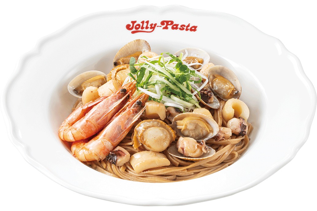 「全粒粉パスタ 海の幸のバター醤油」（1419円）