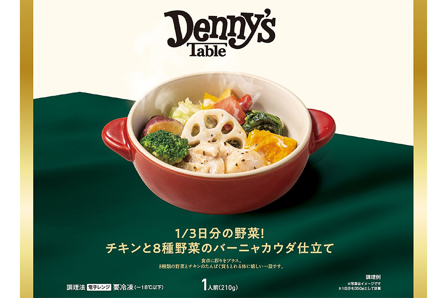 「1/3日分の野菜！チキンと8種野菜のバーニャカウダ仕立て」（690円）