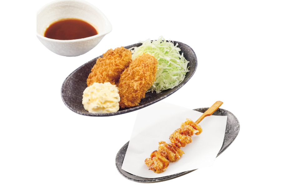 「おつまみ牡蠣フライ」「鶏皮のパリパリ串」