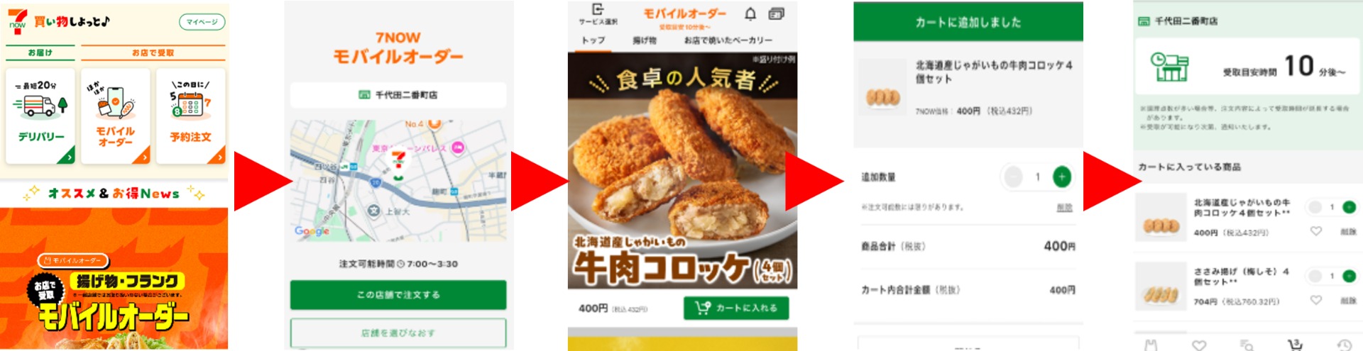 「7NOW モバイルオーダー」利用方法
