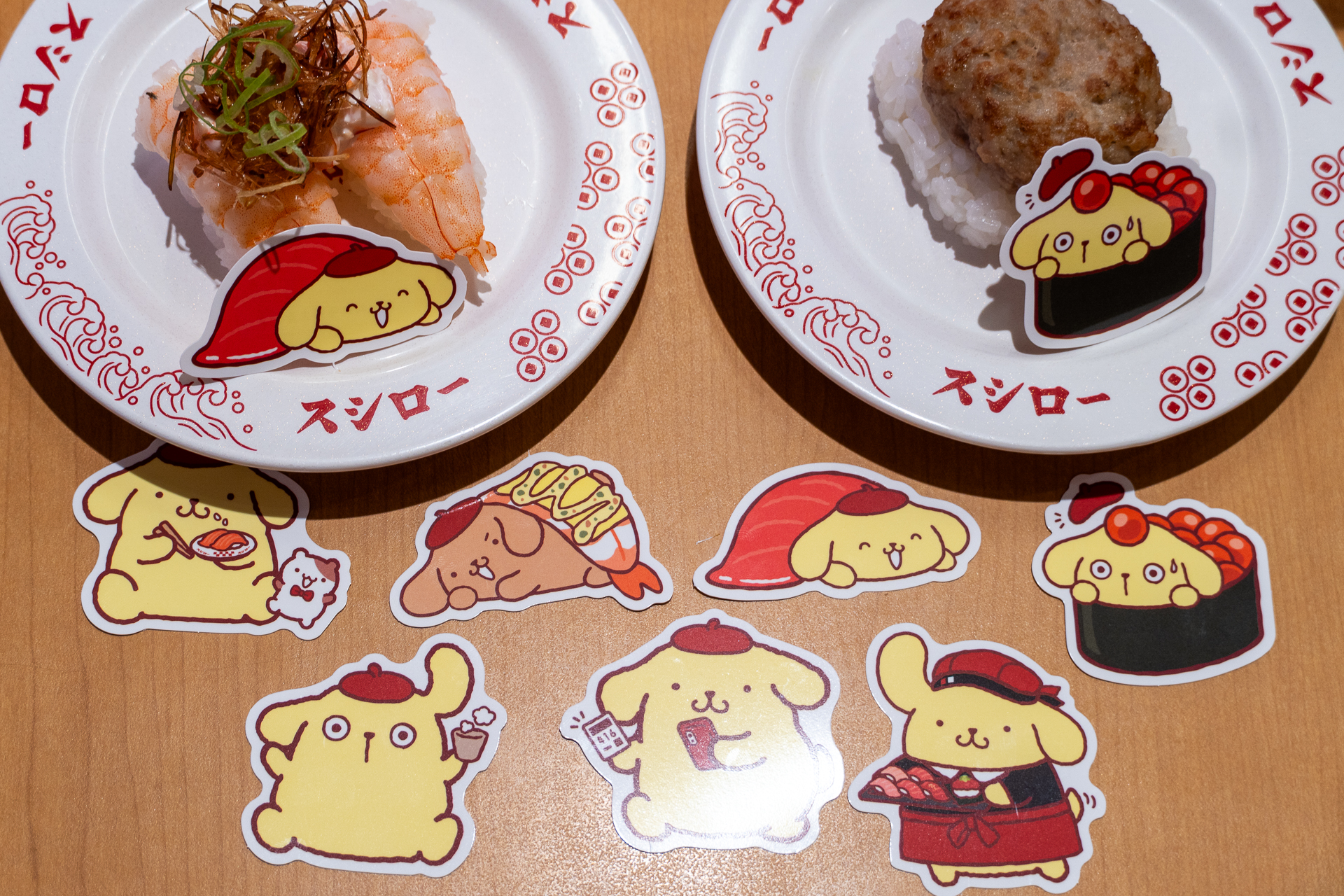 「エビエビサラダ」「ハンバーグにぎり」に付くピック（全7種）
