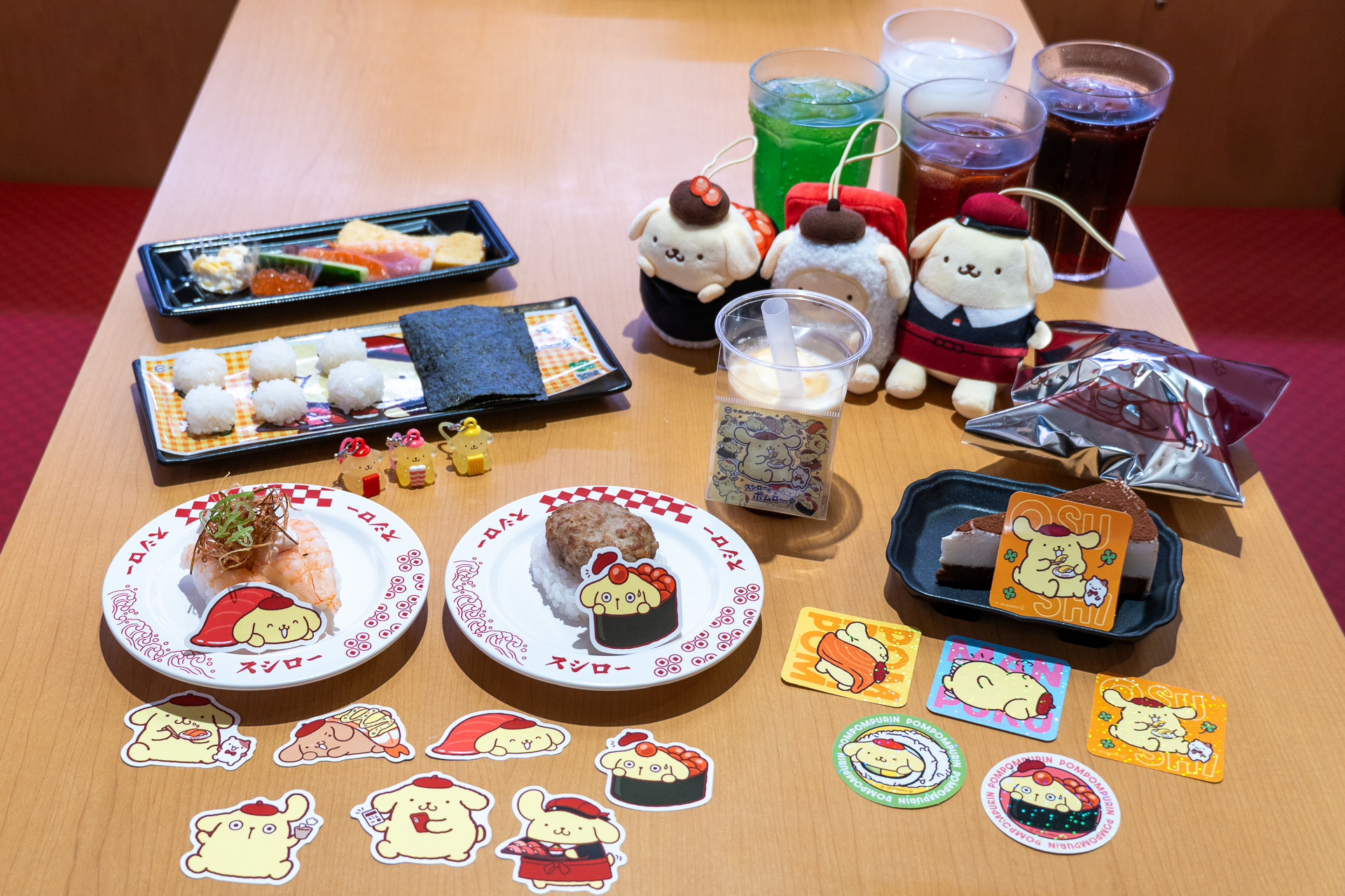 「スシローでポムロー」第1弾のグッズ付きメニュー