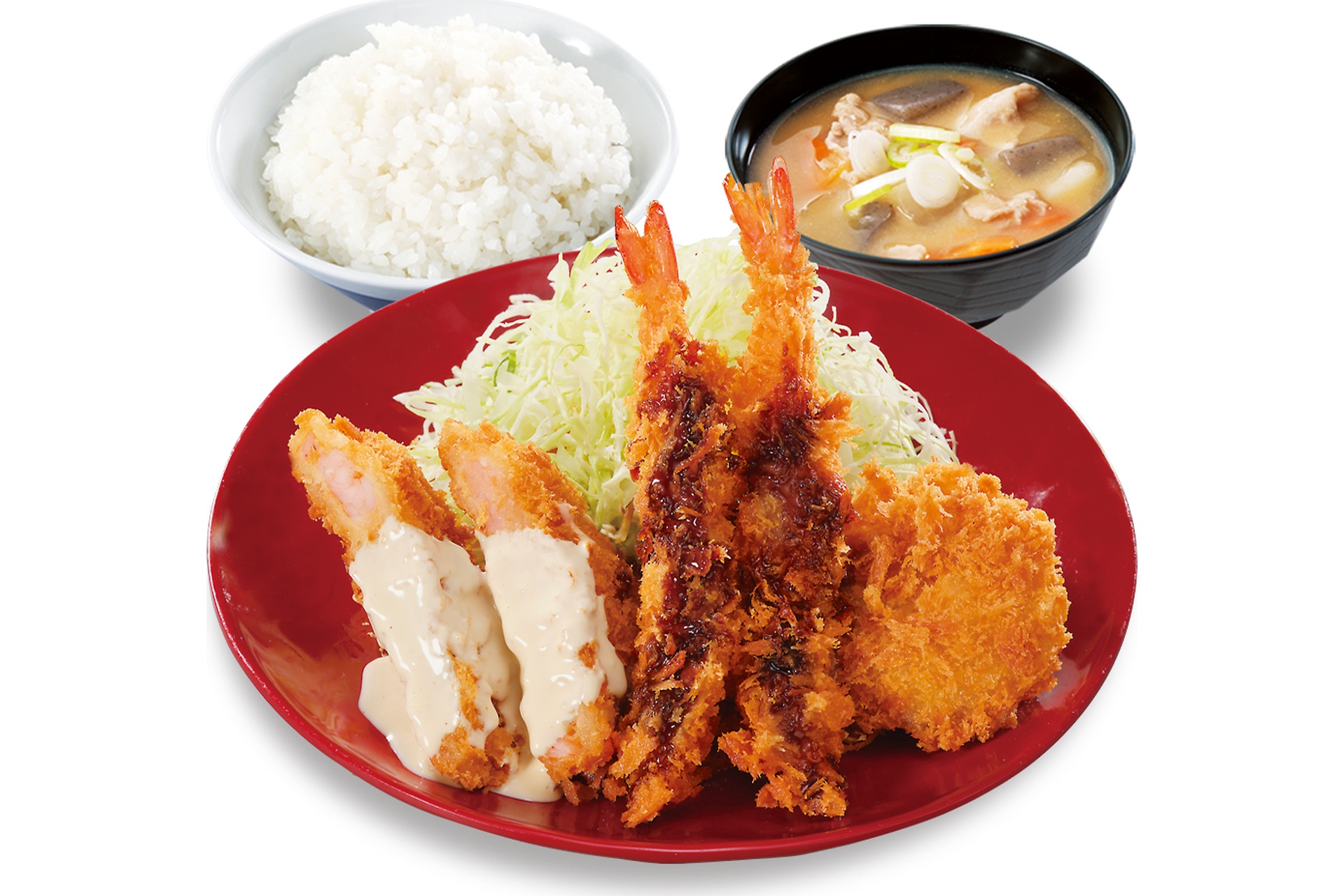 海老トリプル定食