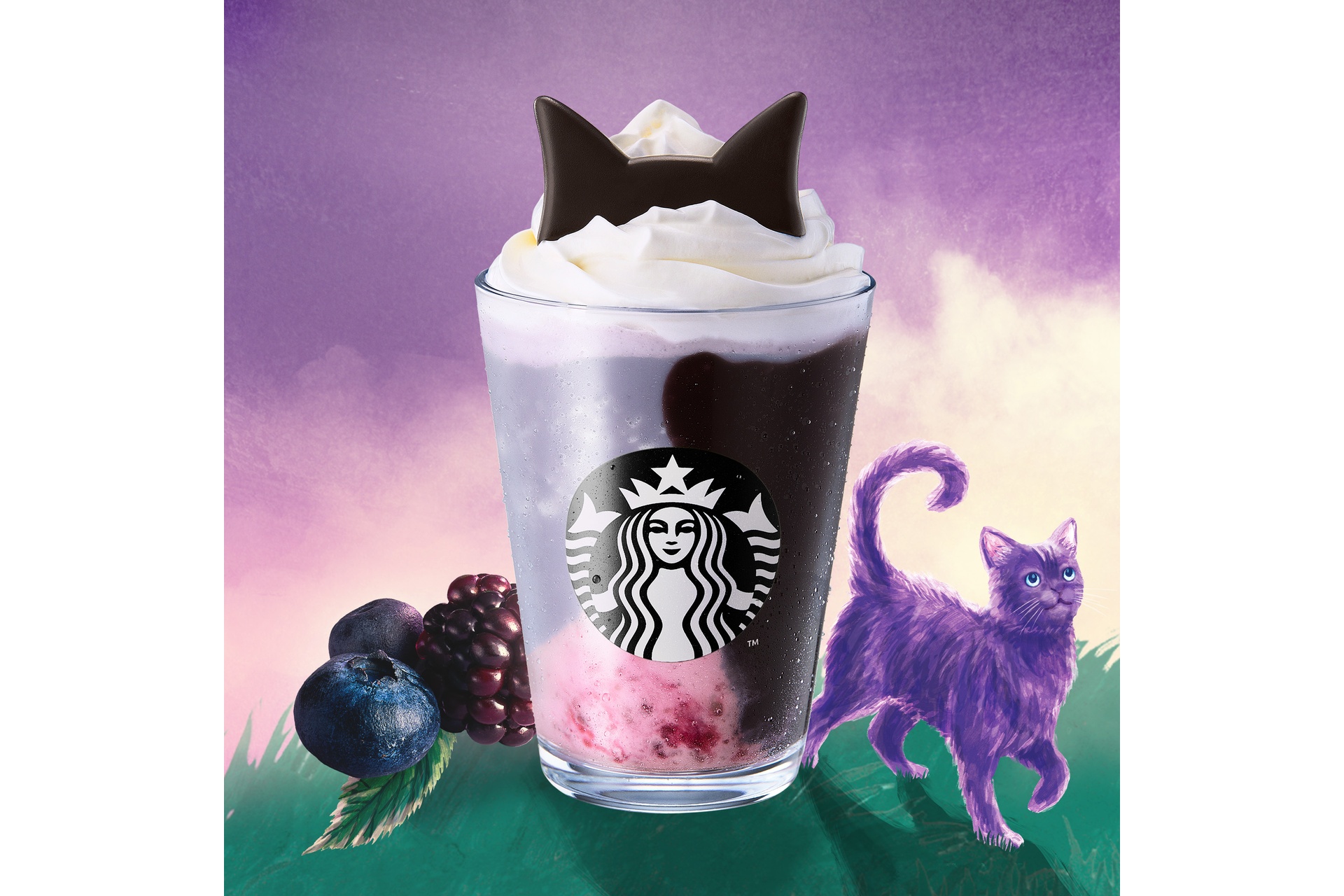 ブラックベリー ヨーグルト フラペチーノ 黒耳ver.
