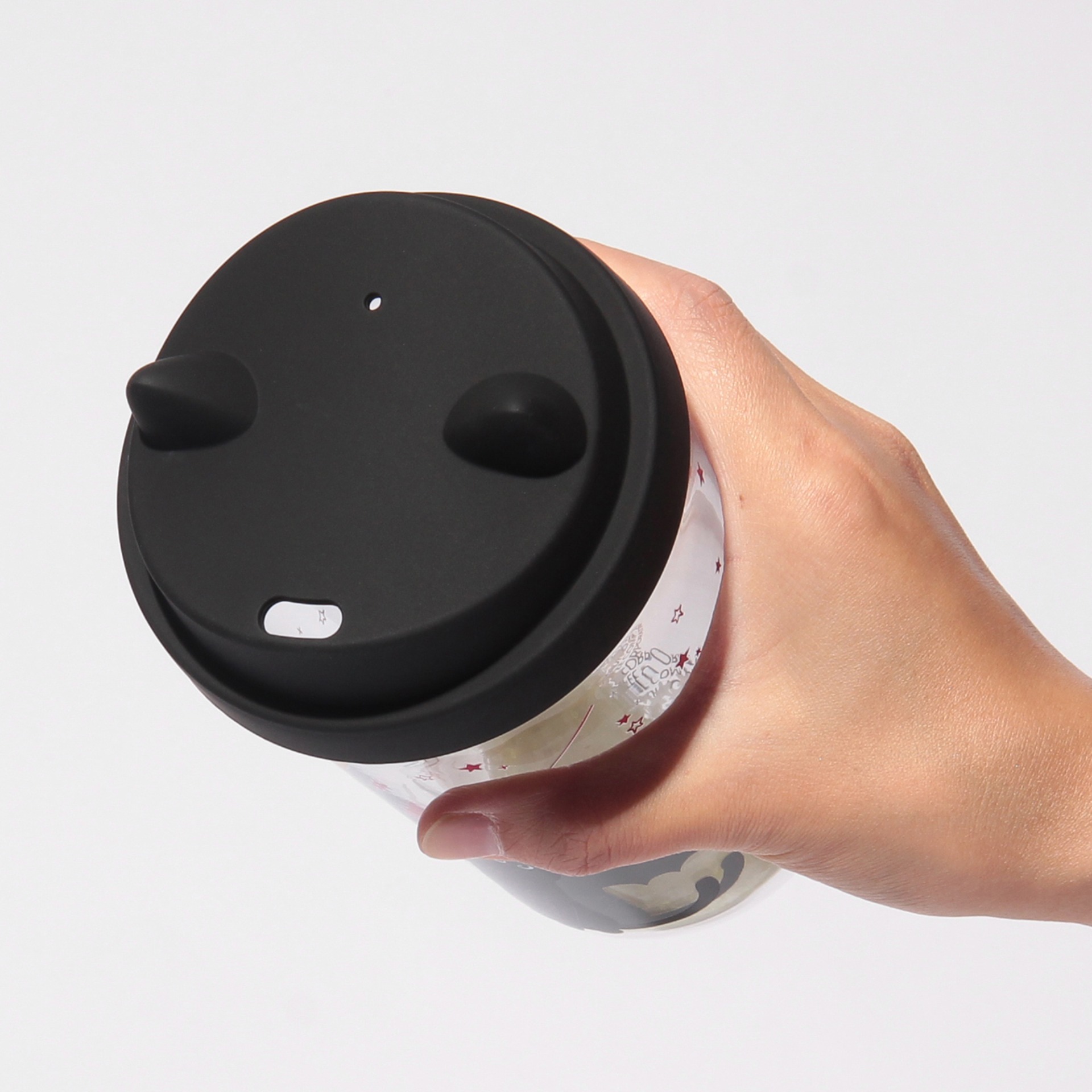 ハロウィン2026ダブルウォール耐熱グラスカップキャットグローインザダーク355mL