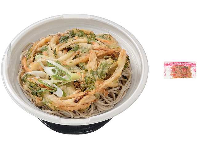 「鰹香る旨みつゆかき揚げそば」（498円・税別）