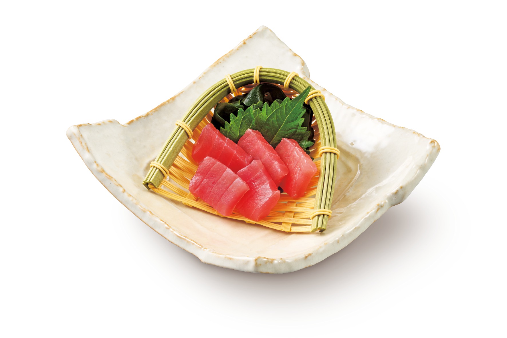 「鮪のお造り（5切）」（548円）