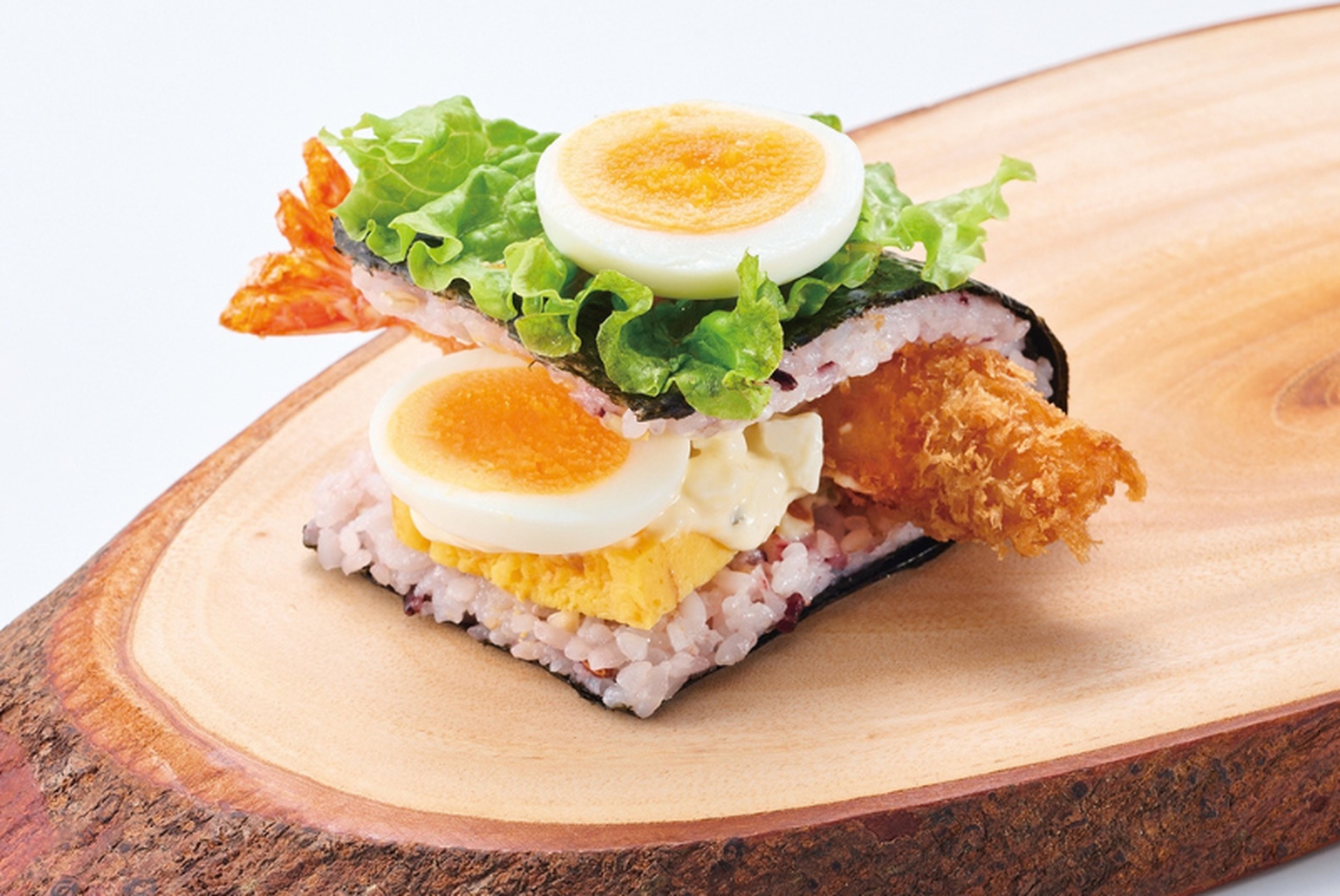 ワンハンドBENTO 海老フライ（Wたまご）