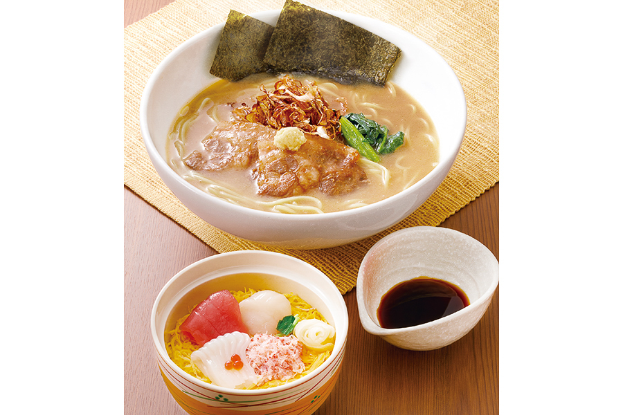 「北海道味噌ラーメンとミニ北海海鮮ちらし」（1978円）