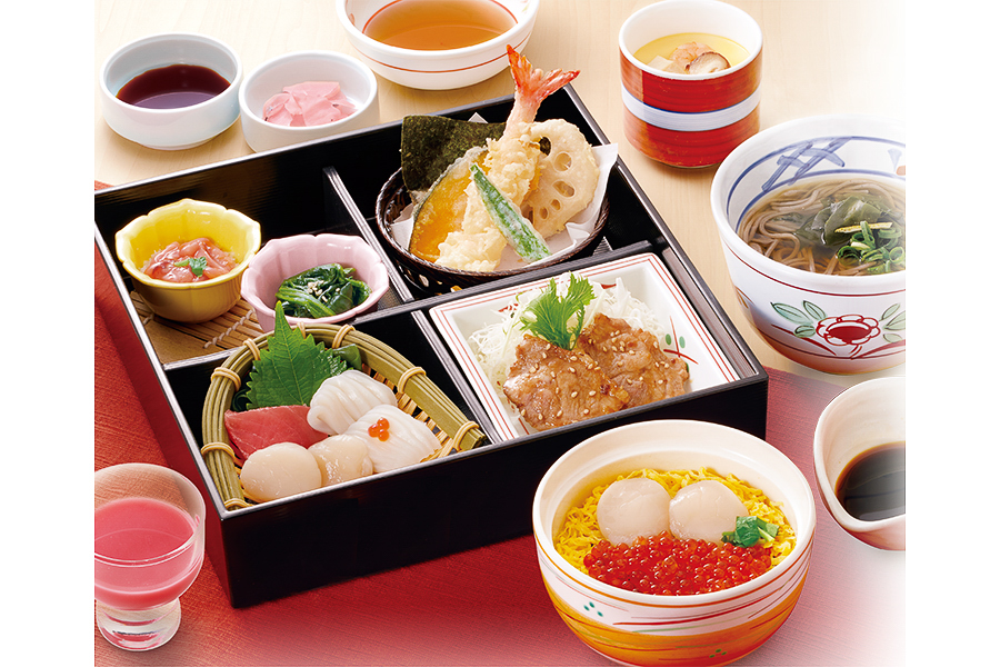 和食さと「北海道フェア」の「北海づくし御膳」（2748円）