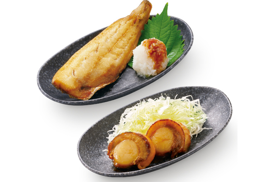 「ぱくぱくホッケ」「帆立ステーキ」